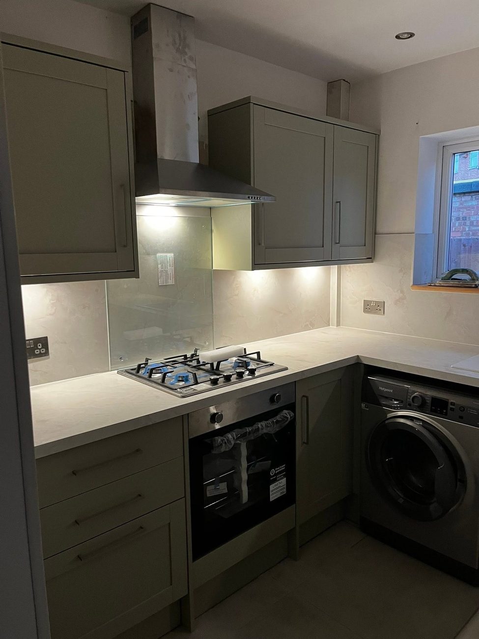 Modern grey shaker kitchen installation